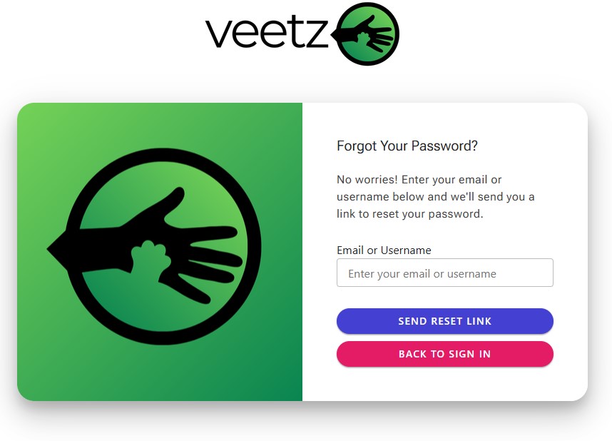 IVATEC Forgot Password Page